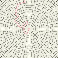 close-up look at circular maze N2