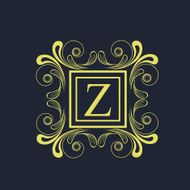 Premium monogram with English Alphabet Z N2