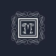 Premium monogram with English Alphabet M