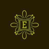 Premium monogram with English Alphabet E