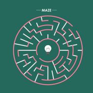 creative circular maze with bulb N2