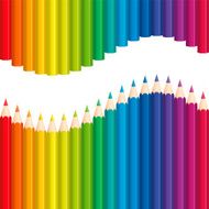 Crayons Rainbow Colored Pencils Wave Seamless
