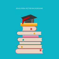 Vector education background Back to school Flat illustration