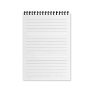 Blank realistic spiral notepad on white vector illustration N2