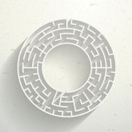elegant circular maze with shadow N3