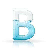 3d clean water letter B