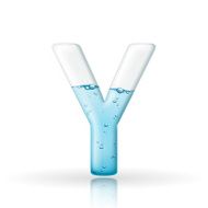 3d clean water letter Y
