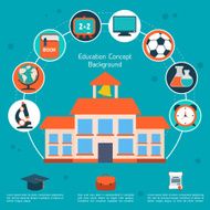 Flat education infographic background N15