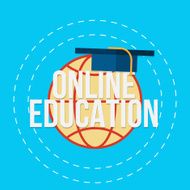 Flat vector illustration for e-learning and online education