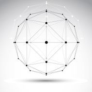 3D origami abstract mesh object vector design element