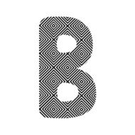 Square pattern alphabet B