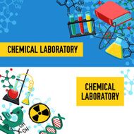 Laboratory Banners Set