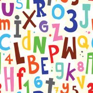 Alphabet white pattern N2