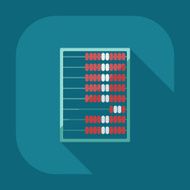 Flat modern design with shadow abacus icon N3