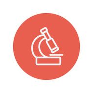 Microscope thin line icon N4