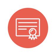 Certificate thin line icon N3