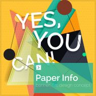 Flat design square banner with slogan N64