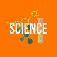 Science concept Typegoraphy with flat icons