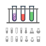Chemical test tubes icons N5