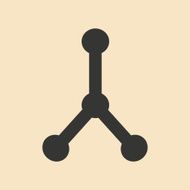 Flat in black and white mobile application biology lab