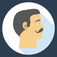 Flat icon of head