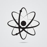 Electronics transform The atomic model icon silhouette