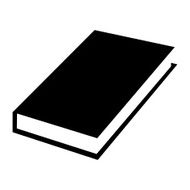 Black and White Book icon symbol