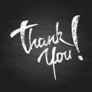 Thank You Chalk Hand Drawing Greeting Card N2