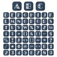flat alphabet floral ornament on a volume buttons N11