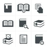 Book Icons Set Vector Design