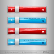 Modern business tabs infographics template for web design or N10