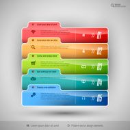 Modern business tabs for infographics N7