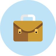 Flat School Bag Vector Icon