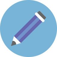 Pencil Flat Simple Icon