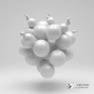 3d abstract spheres Vector illustration N3