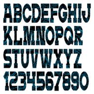 Vector font with abstract pattern