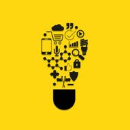 Vector modern lightbulb of the icons N2