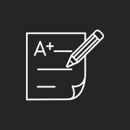 Examination paper line icon N13