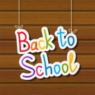 Back to school message on wooden background N4