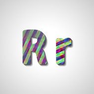 Colorful letter alphabet N223