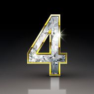 3d shiny diamond number 4