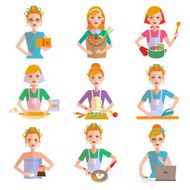 Housewife Icon Set