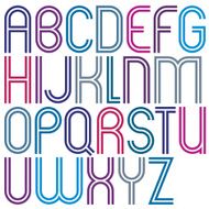 Rounded big jolly parallel cartoon uppercase letters colorful