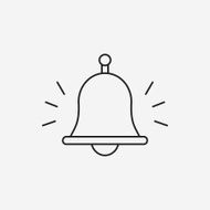 school bell line icon N5