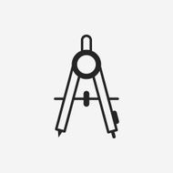 Stationery compasses icon N25