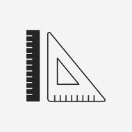 Triangle ruler icon N21