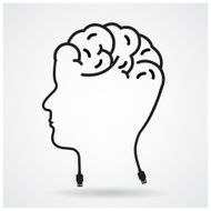 Creative head brain idea concept