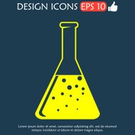 laboratory glass icon vector illustration Flat design style N8