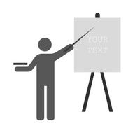 Teaching board conference vector illustration