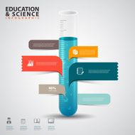 Creative concept infographics test tube glass with speech bubble